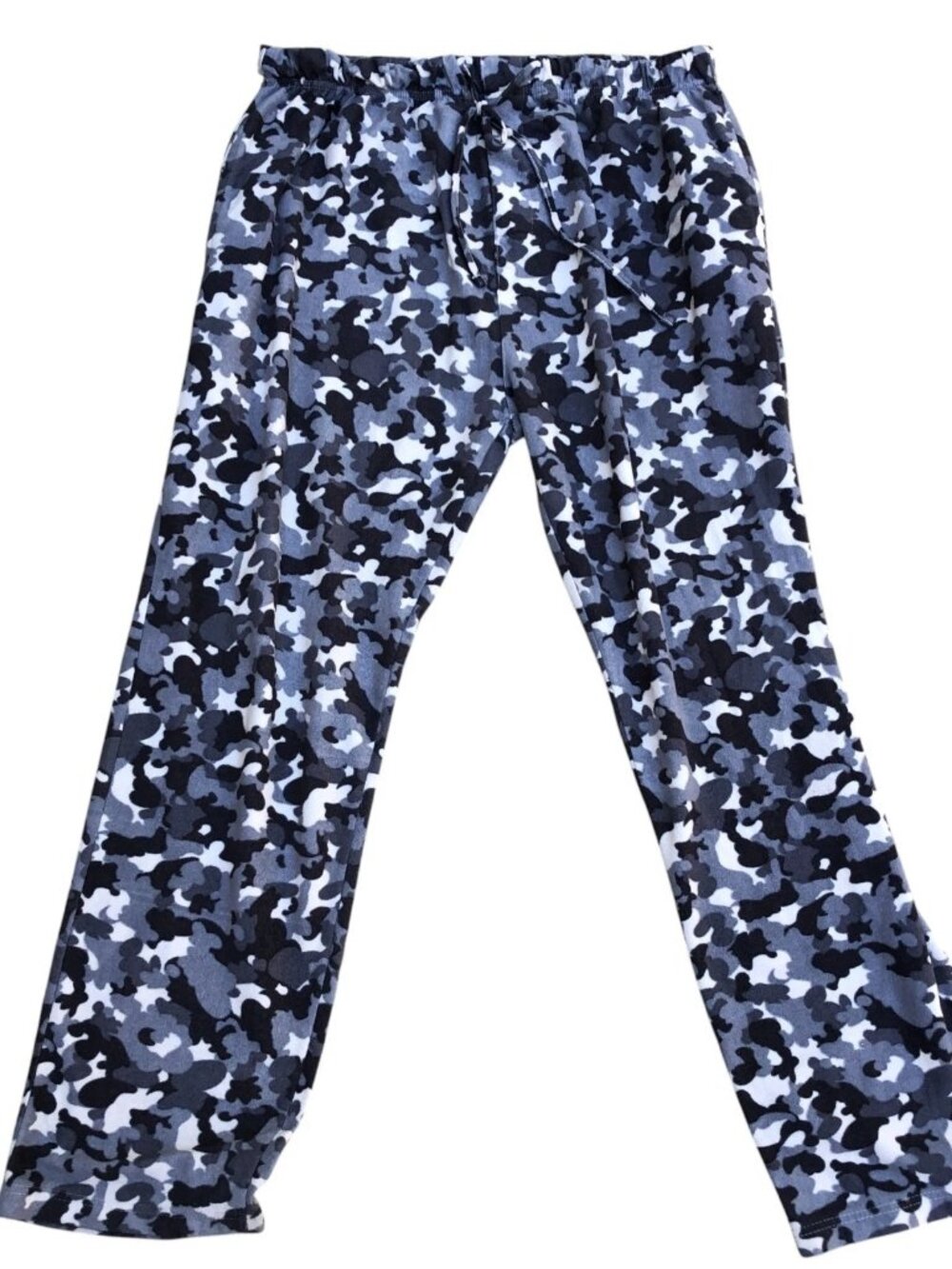 BOTTOMS OUT Fleece Sweatpants Pajama Pants Women's XL Camo Pockets Gray